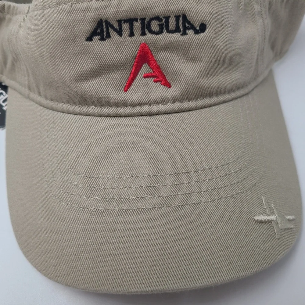 Antigua Visor Hat Adjustable Beige Red Black Golf Sports Sun Outdoors Hiking Men